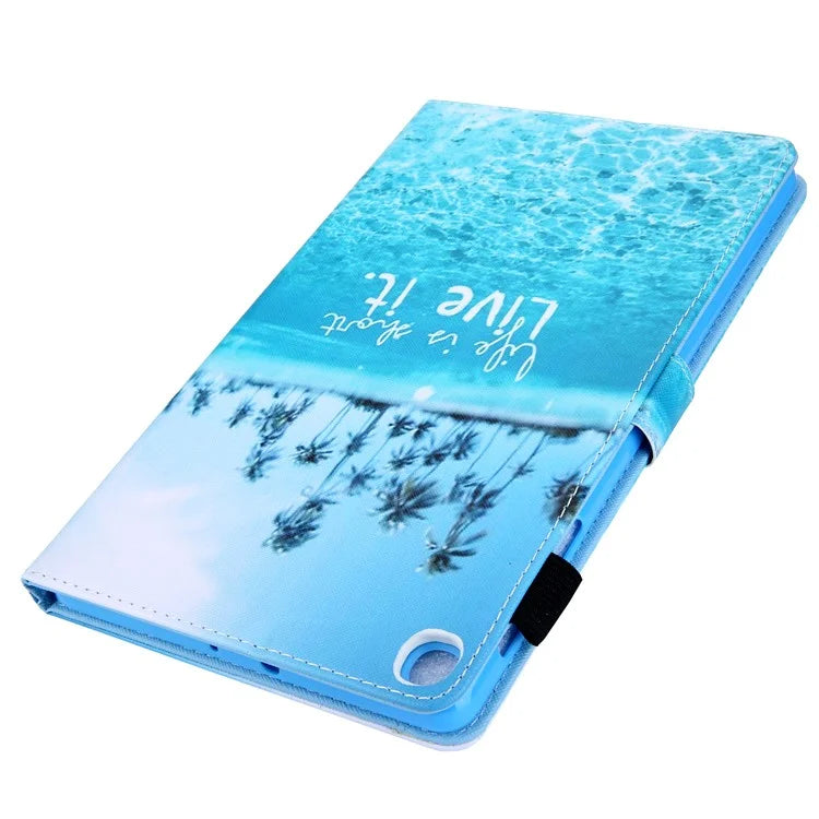 For Samsung Galaxy Tab A9+ X210 / X215 / X216B PU Leather Stand Cover Smart Pattern Tablet Case