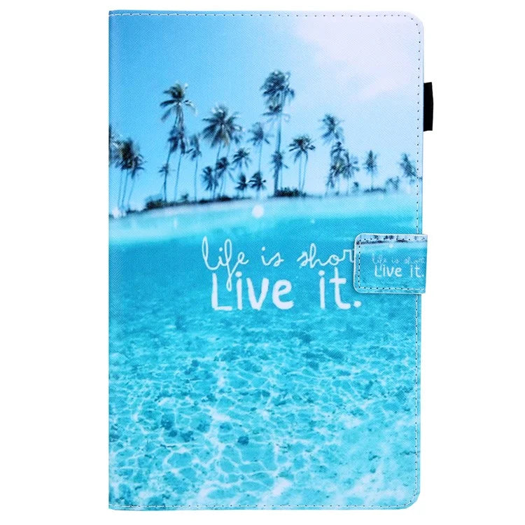 For Samsung Galaxy Tab A9+ X210 / X215 / X216B PU Leather Stand Cover Smart Pattern Tablet Case