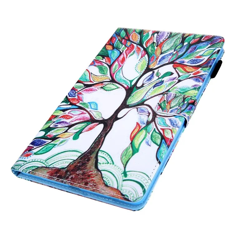 For Samsung Galaxy Tab A9+ X210 / X215 / X216B PU Leather Stand Cover Smart Pattern Tablet Case
