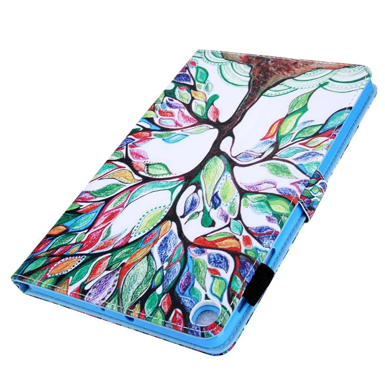 For Samsung Galaxy Tab A9+ X210 / X215 / X216B PU Leather Stand Cover Smart Pattern Tablet Case