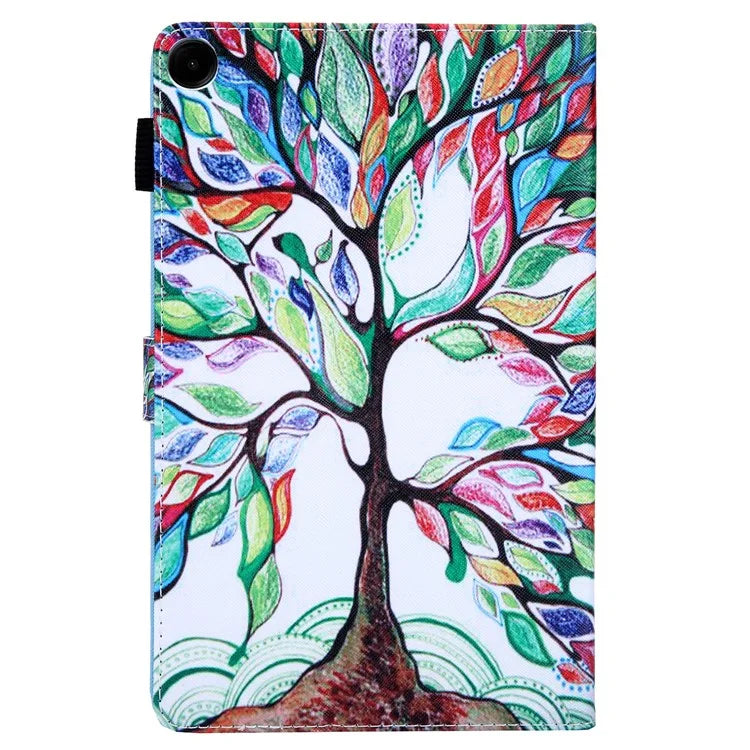 For Samsung Galaxy Tab A9+ X210 / X215 / X216B PU Leather Stand Cover Smart Pattern Tablet Case