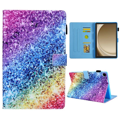 For Samsung Galaxy Tab A9+ X210 / X215 / X216B PU Leather Stand Cover Smart Pattern Tablet Case