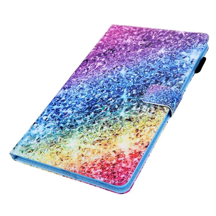 For Samsung Galaxy Tab A9+ X210 / X215 / X216B PU Leather Stand Cover Smart Pattern Tablet Case