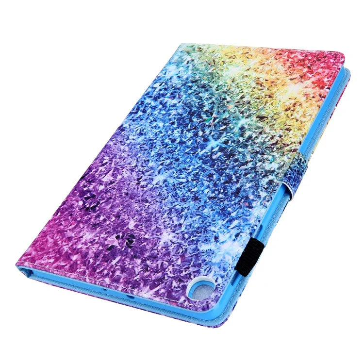 For Samsung Galaxy Tab A9+ X210 / X215 / X216B PU Leather Stand Cover Smart Pattern Tablet Case