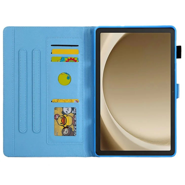 For Samsung Galaxy Tab A9+ X210 / X215 / X216B PU Leather Stand Cover Smart Pattern Tablet Case