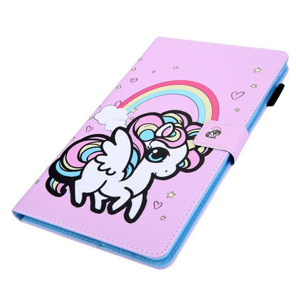 For Samsung Galaxy Tab A9+ X210 / X215 / X216B PU Leather Stand Cover Smart Pattern Tablet Case