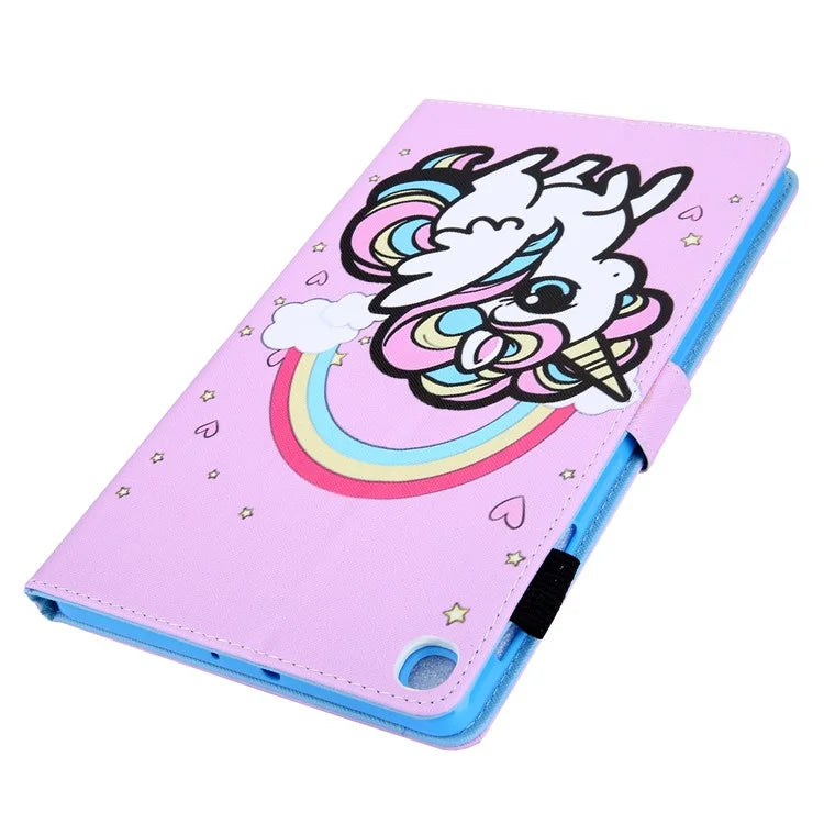 For Samsung Galaxy Tab A9+ X210 / X215 / X216B PU Leather Stand Cover Smart Pattern Tablet Case