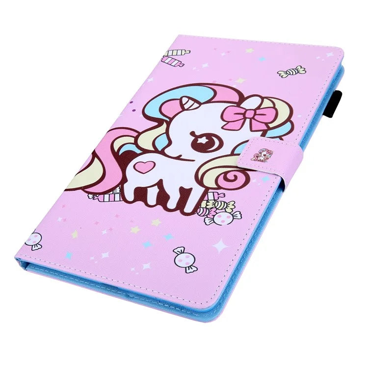 For Samsung Galaxy Tab A9+ X210 / X215 / X216B PU Leather Stand Cover Smart Pattern Tablet Case