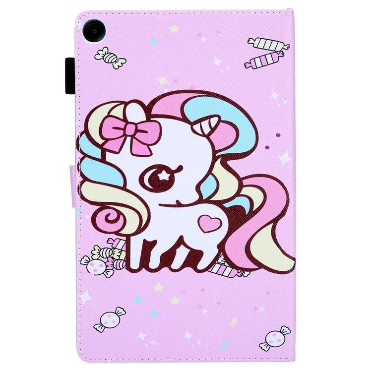 For Samsung Galaxy Tab A9+ X210 / X215 / X216B PU Leather Stand Cover Smart Pattern Tablet Case