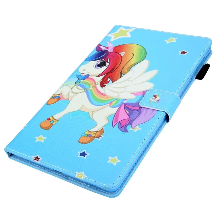 For Samsung Galaxy Tab A9+ X210 / X215 / X216B PU Leather Stand Cover Smart Pattern Tablet Case