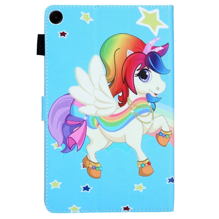 For Samsung Galaxy Tab A9+ X210 / X215 / X216B PU Leather Stand Cover Smart Pattern Tablet Case
