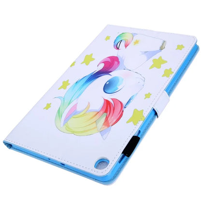 For Samsung Galaxy Tab A9+ X210 / X215 / X216B PU Leather Stand Cover Smart Pattern Tablet Case