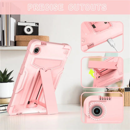 For Samsung Galaxy Tab A9 PC+Silicone Case T-Shaped Kickstand Protective Tablet Cover