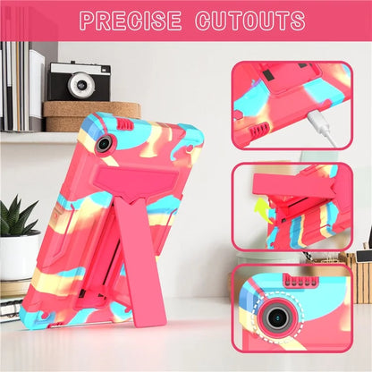 For Samsung Galaxy Tab A9 PC+Silicone Case T-Shaped Kickstand Protective Tablet Cover