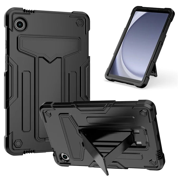 For Samsung Galaxy Tab A9 PC+Silicone Case T-Shaped Kickstand Protective Tablet Cover