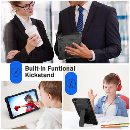 For Samsung Galaxy Tab A9 PC+Silicone Case T-Shaped Kickstand Protective Tablet Cover