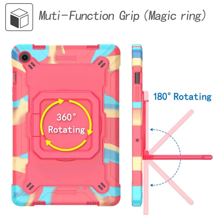 For Samsung Galaxy Tab A9+ Handle Kickstand Cover Rugged Protective Tablet Case with Shoulder Strap