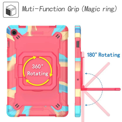 For Samsung Galaxy Tab A9+ Handle Kickstand Cover Rugged Protective Tablet Case with Shoulder Strap