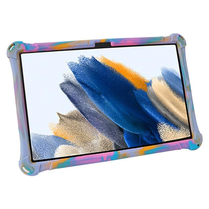 For Samsung Galaxy Tab A9+ X210 / X215 / X216 Silicone Case Retro Texture Kickstand Tablet Cover