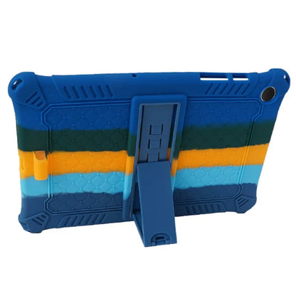 For Samsung Galaxy Tab A9+ X210 / X215 / X216 Silicone Case Retro Texture Kickstand Tablet Cover