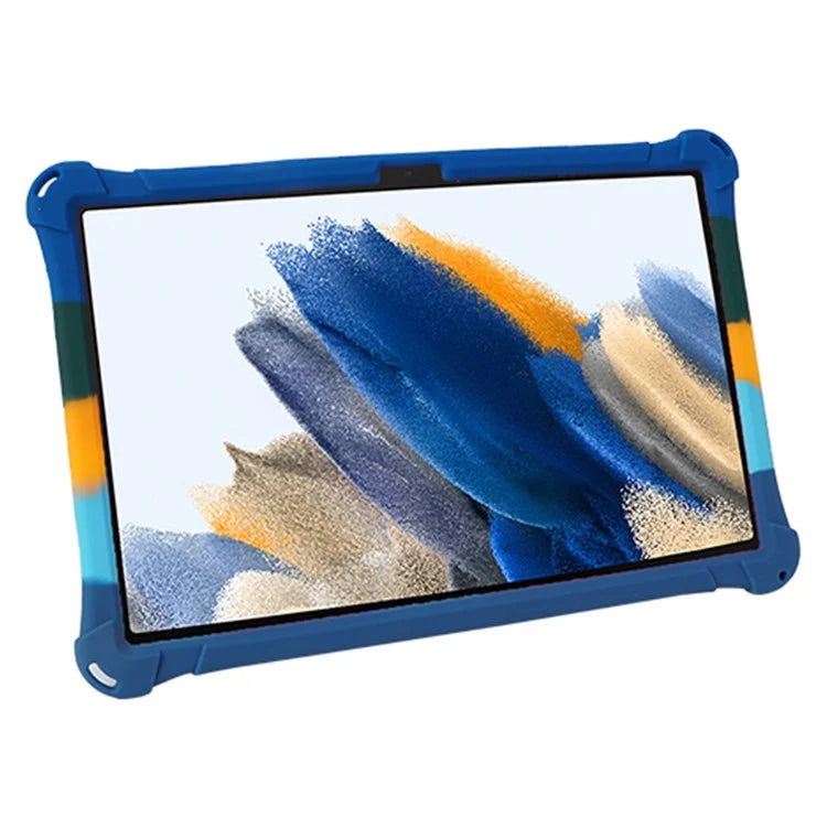 For Samsung Galaxy Tab A9+ X210 / X215 / X216 Silicone Case Retro Texture Kickstand Tablet Cover