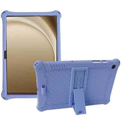 For Samsung Galaxy Tab A9+ X210 / X215 / X216 Silicone Case Retro Texture Kickstand Tablet Cover