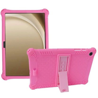 For Samsung Galaxy Tab A9+ X210 / X215 / X216 Silicone Case Retro Texture Kickstand Tablet Cover