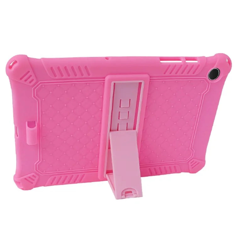 For Samsung Galaxy Tab A9+ X210 / X215 / X216 Silicone Case Retro Texture Kickstand Tablet Cover