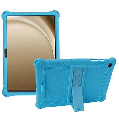 For Samsung Galaxy Tab A9+ X210 / X215 / X216 Silicone Case Retro Texture Kickstand Tablet Cover