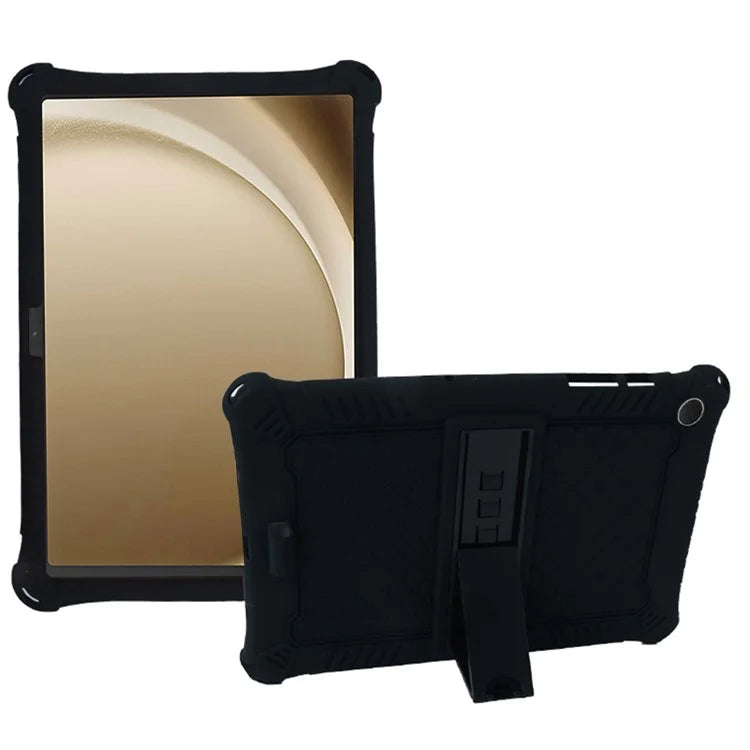 For Samsung Galaxy Tab A9+ X210 / X215 / X216 Silicone Case Retro Texture Kickstand Tablet Cover