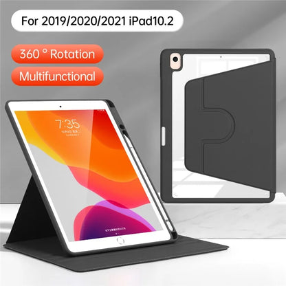 For iPad 10.2 (2019) / (2020) / (2021) / Pro 10.5-inch (2017) / Air 10.5 inch (2019) Folio Rotary Stand Cover Auto Wake / Sleep Tablet Case