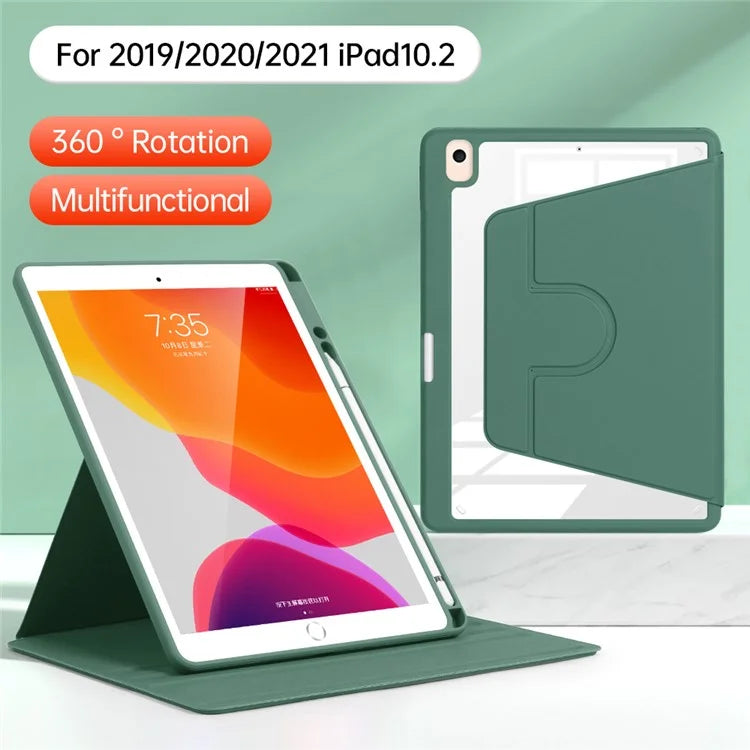 For iPad 10.2 (2019) / (2020) / (2021) / Pro 10.5-inch (2017) / Air 10.5 inch (2019) Folio Rotary Stand Cover Auto Wake / Sleep Tablet Case