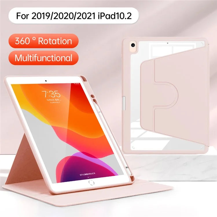 For iPad 10.2 (2019) / (2020) / (2021) / Pro 10.5-inch (2017) / Air 10.5 inch (2019) Folio Rotary Stand Cover Auto Wake / Sleep Tablet Case