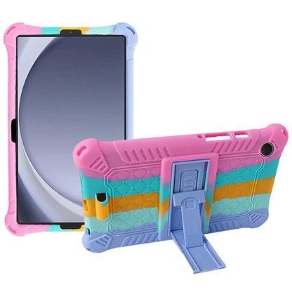 For Samsung Galaxy Tab A9 Soft Skin Silicone Case Kickstand Protective Tablet Cover