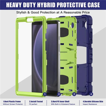 For Samsung Galaxy Tab A9 Tablet Case Anti-drop Kickstand PC+Silicone Protective Cover