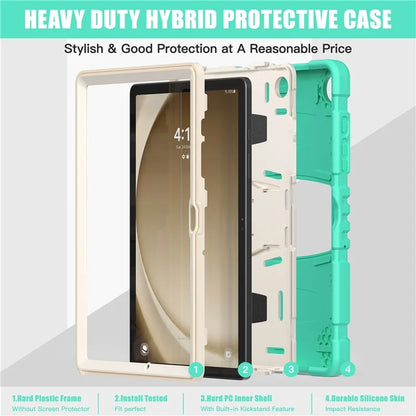 For Samsung Galaxy Tab A9+ Tablet Case Shockproof PC+Silicone Protective Cover with Kickstand