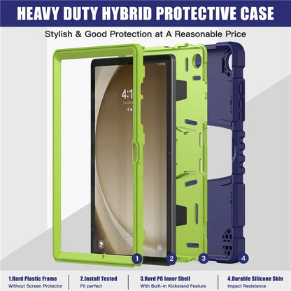 For Samsung Galaxy Tab A9+ Tablet Case Shockproof PC+Silicone Protective Cover with Kickstand