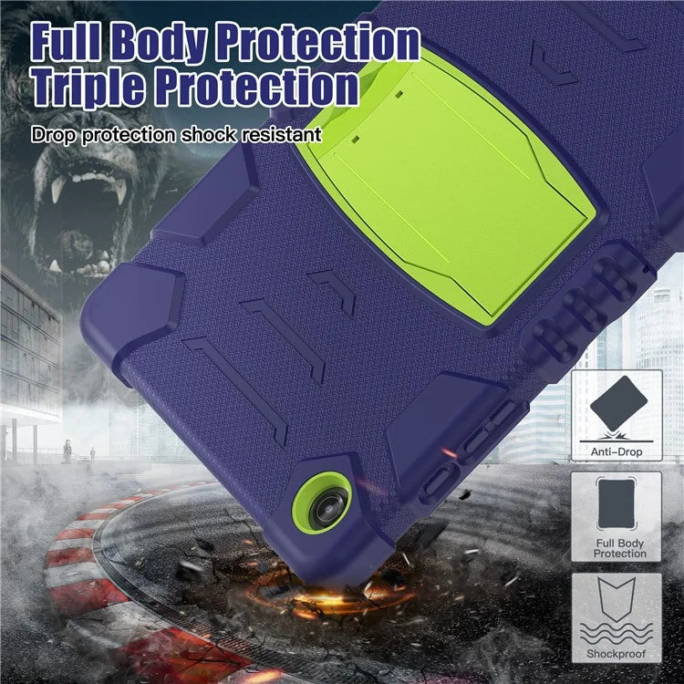 For Samsung Galaxy Tab A9+ Tablet Case Shockproof PC+Silicone Protective Cover with Kickstand