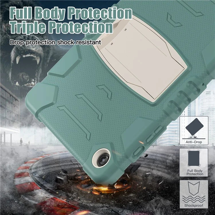 For Samsung Galaxy Tab A9+ Tablet Case Shockproof PC+Silicone Protective Cover with Kickstand