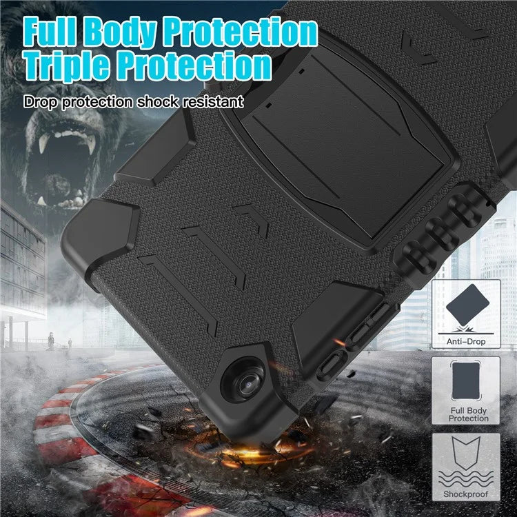 For Samsung Galaxy Tab A9+ Tablet Case Shockproof PC+Silicone Protective Cover with Kickstand