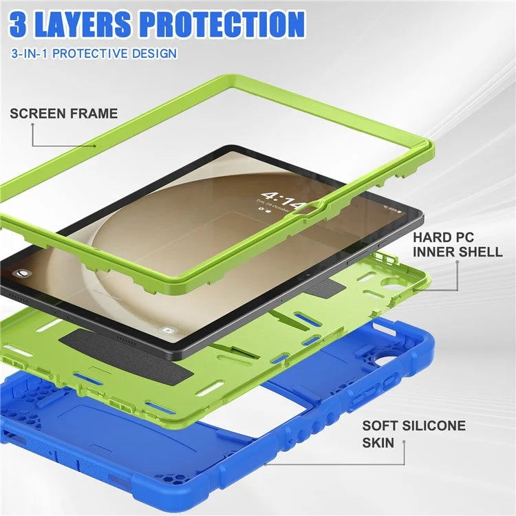 For Samsung Galaxy Tab A9+ Tablet Case Shockproof PC+Silicone Protective Cover with Kickstand