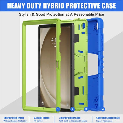 For Samsung Galaxy Tab A9+ Tablet Case Shockproof PC+Silicone Protective Cover with Kickstand