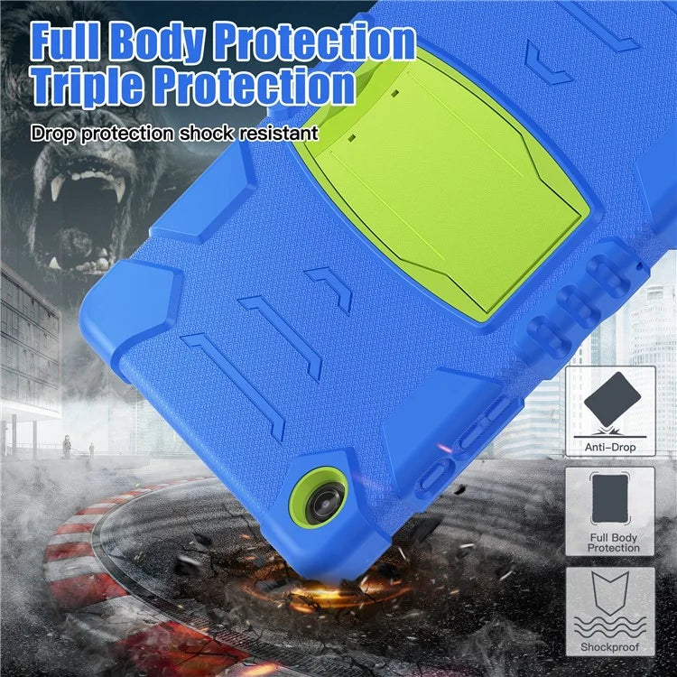 For Samsung Galaxy Tab A9+ Tablet Case Shockproof PC+Silicone Protective Cover with Kickstand