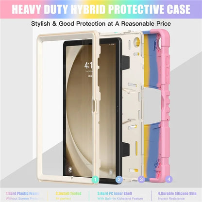 For Samsung Galaxy Tab A9+ Tablet Case Shockproof PC+Silicone Protective Cover with Kickstand
