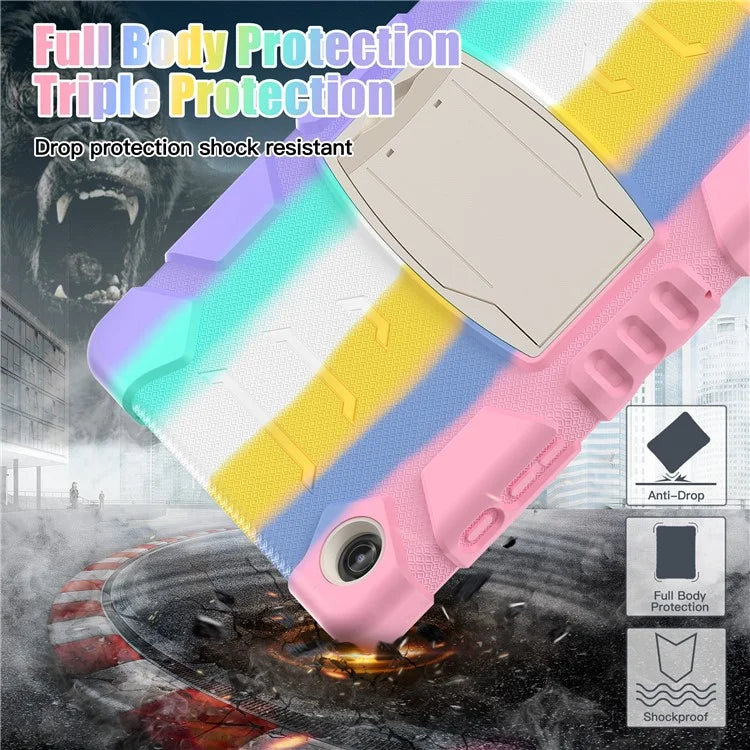 For Samsung Galaxy Tab A9+ Tablet Case Shockproof PC+Silicone Protective Cover with Kickstand