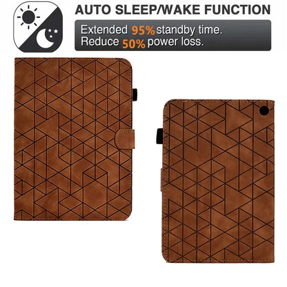 For Amazon Fire HD 8 (2022) /  Fire HD 8 Plus (2022) Case Anti-drop Leather Tablet Cover with Stand and Card Holder