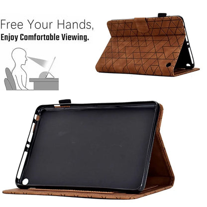 For Amazon Fire HD 8 (2022) /  Fire HD 8 Plus (2022) Case Anti-drop Leather Tablet Cover with Stand and Card Holder