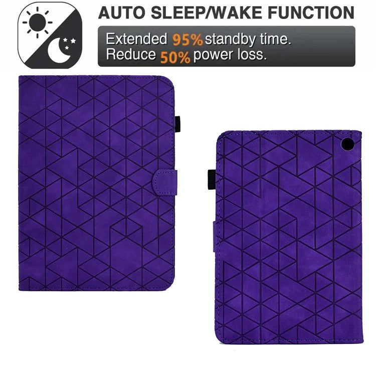 For Amazon Fire HD 8 (2022) /  Fire HD 8 Plus (2022) Case Anti-drop Leather Tablet Cover with Stand and Card Holder