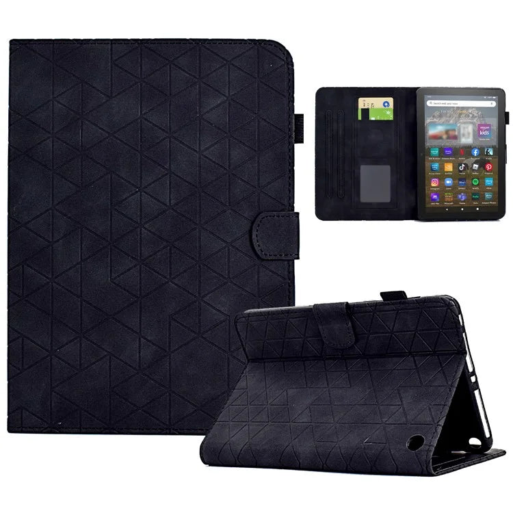 For Amazon Fire HD 8 (2022) /  Fire HD 8 Plus (2022) Case Anti-drop Leather Tablet Cover with Stand and Card Holder