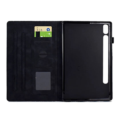 For Samsung Galaxy Tab S8 X700 X706 / Tab S7 T870 T875 Case Pattern Imprinted PU Leather Tablet Cover